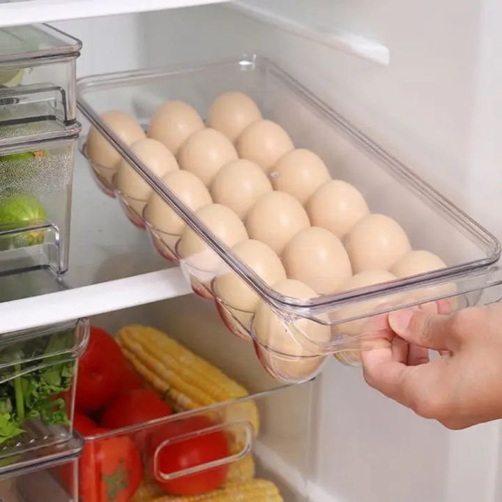 Boîte à Œufs Acrylique 18 Compartiments avec Couvercle – Rangement Frigo