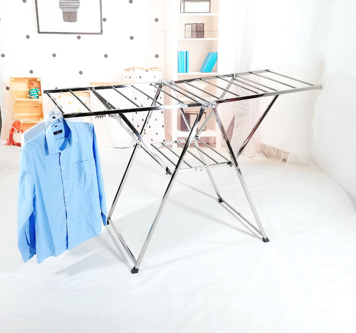 Séchoir à Linge Pliable en Acier Inoxydable – Grande Capacité & Gain de Place