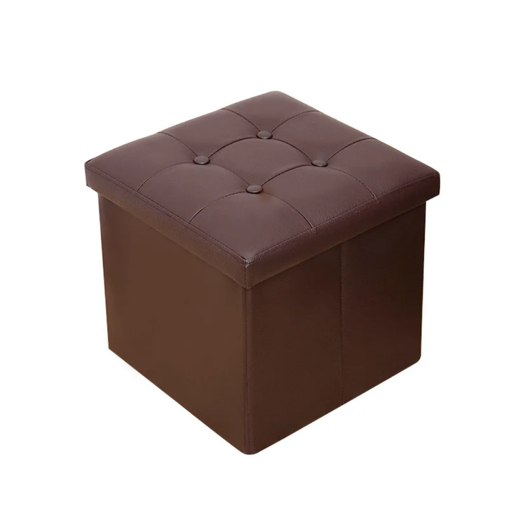 POUF Pliant avec Espace de Stockage en simili cuir 1 PLACE