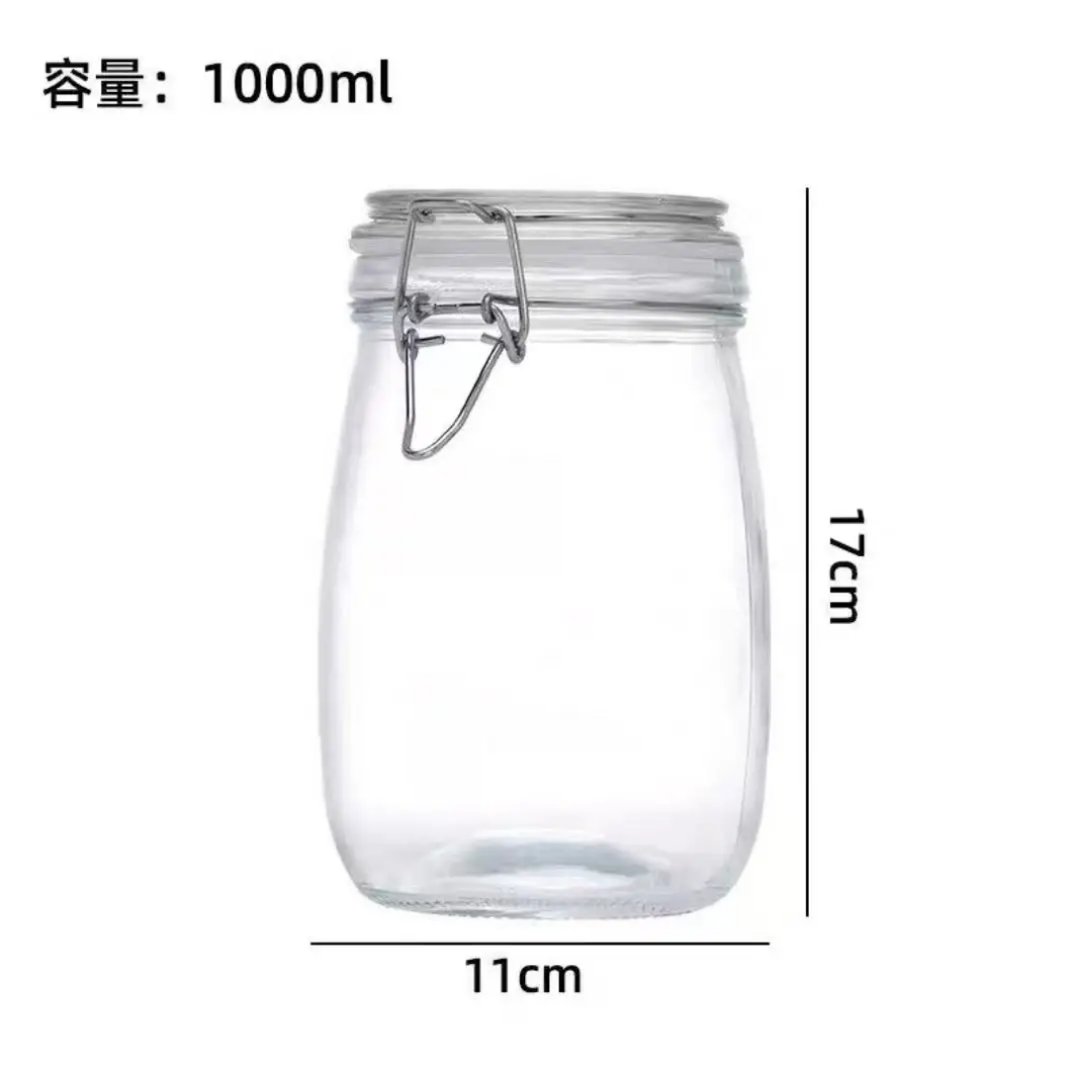 Lot de 3 Bocaux en Verre Hermétiques avec Clip Inox – Conservation Cuisine &amp; Rangement Alimentaire