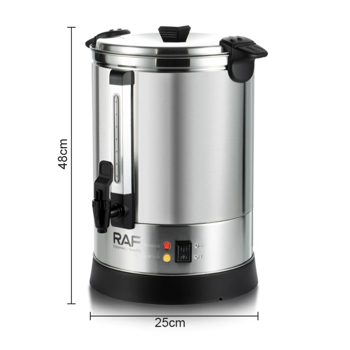 Bouilloire Électrique Professionnelle 10L – RAF R.7332 | Chauffe-eau Inox Anti-goutte