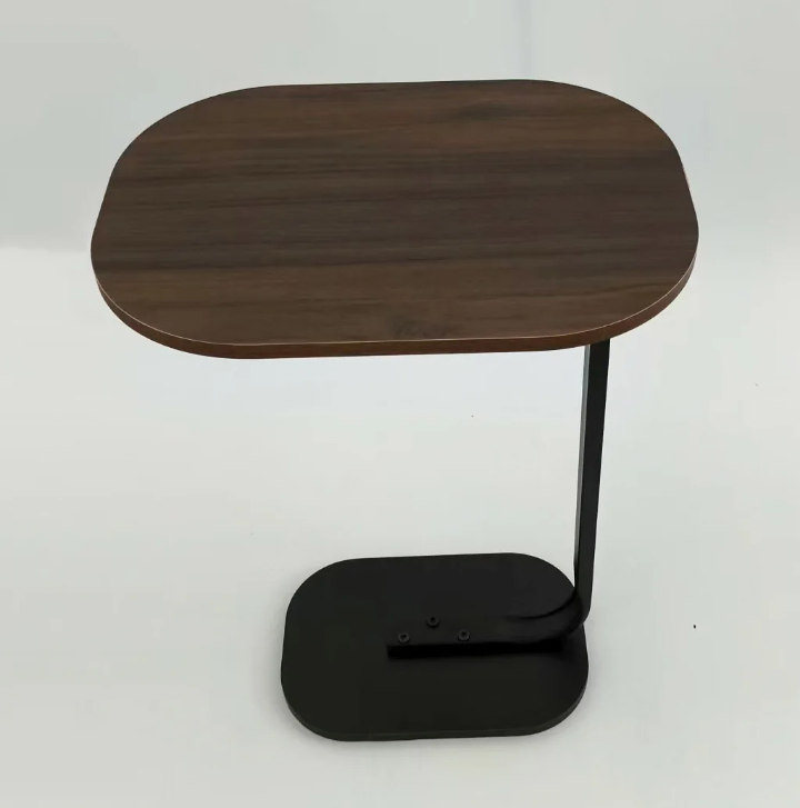 Table d’appoint en bois laminé – Design moderne en forme de C