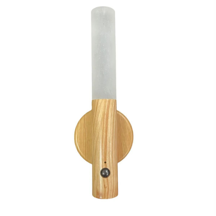 Lampe LED Magnétique en Bois – Détecteur de Mouvement &amp; Rechargeable USB