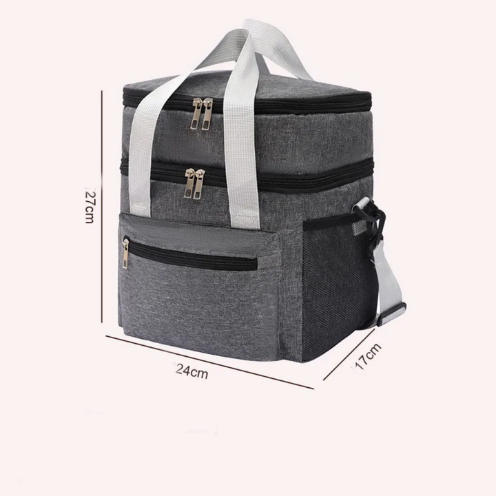 Sac Isotherme Double Compartiment Grande Capacité – Transport Facile pour Repas & Boissons
