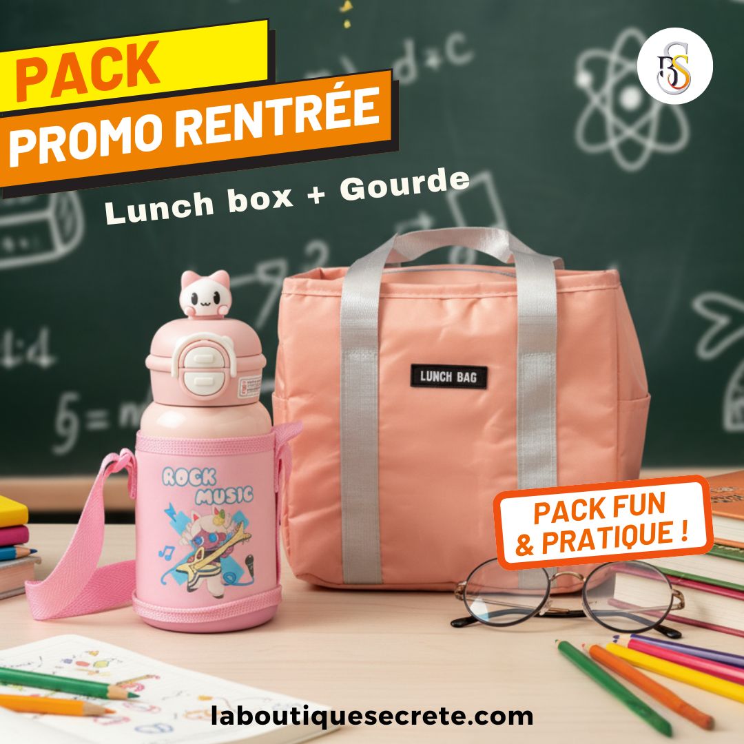 Pack Promo Rentrée – Mini Sac Isotherme + Gourde Réutilisable