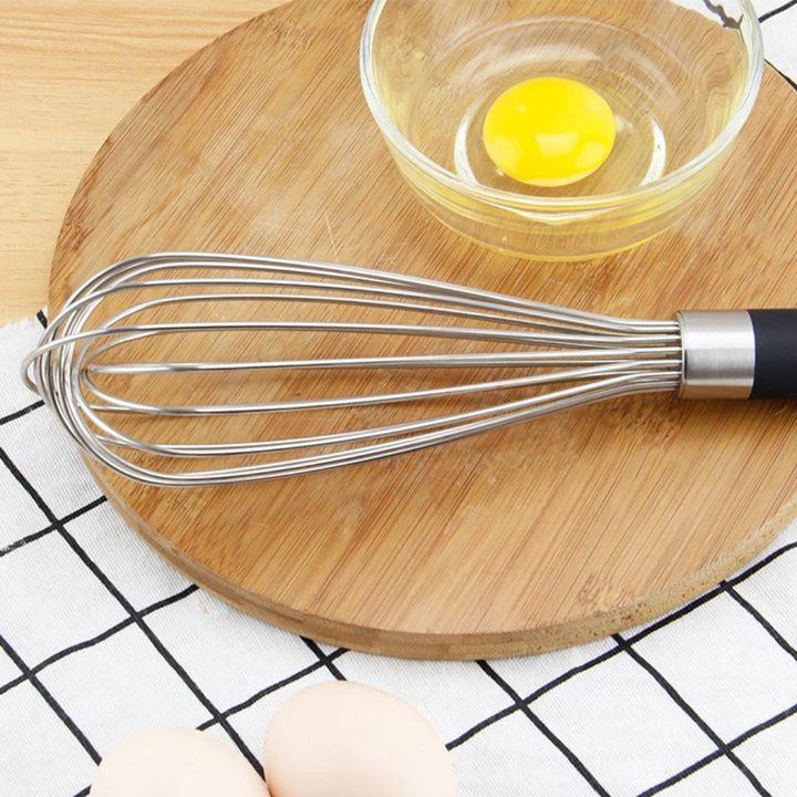 Fouet de cuisine en inox – Batteur manuel professionnel antidérapant