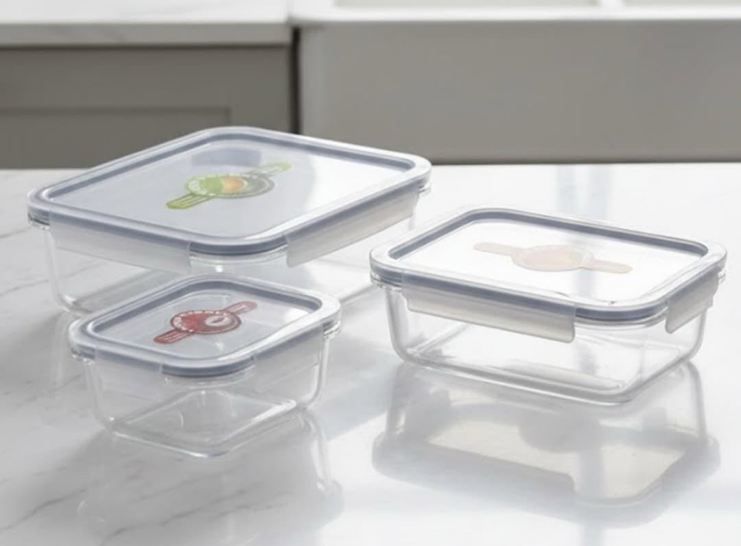 Lot de 3 bols en plastique