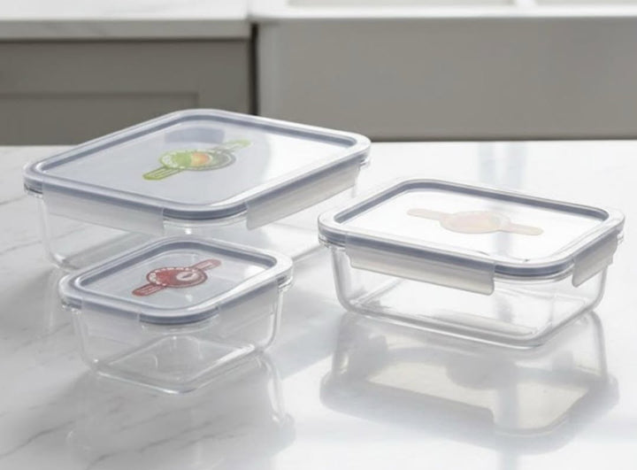 Lot de 3 bols en plastique