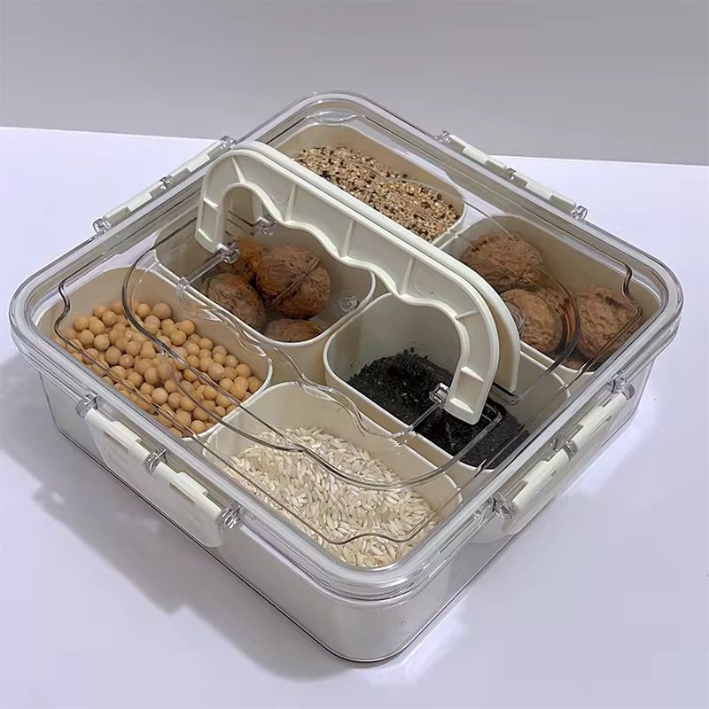 Boîte de Rangement Alimentaire à Compartiments avec Poignée – Conservation Fraîche & Design Élégant