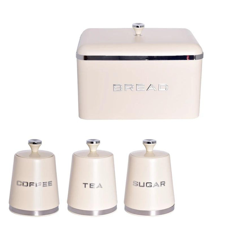 Set Rangement Cuisine 4 Pièces - Boîte Pain Thé Café Sucre - Organisation Plan de Travail Sénégal