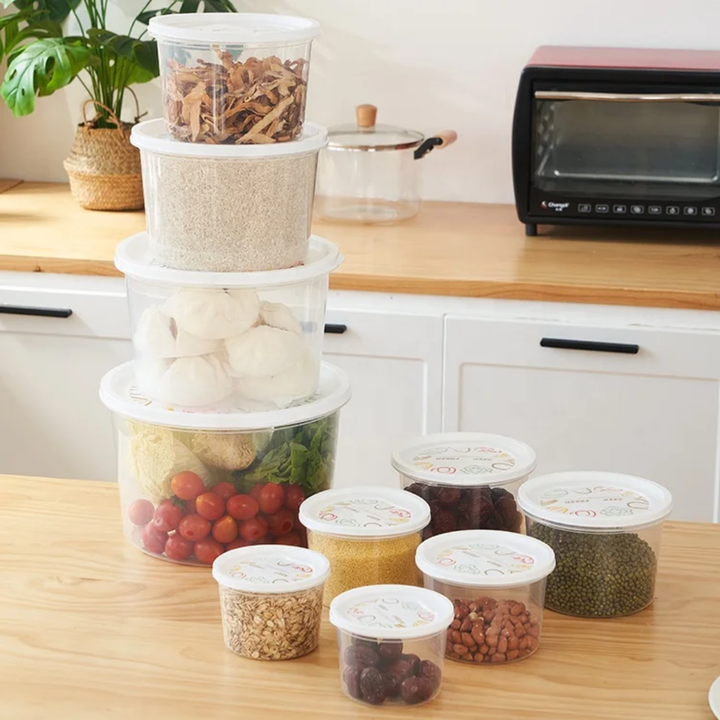 Lot de 10 Boîtes de Rangement Alimentaires Hermétiques – Contenants de Conservation Transparentes pour Cuisine