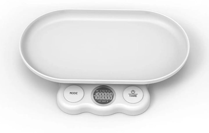 Balance de Cuisine Électronique Blanche – Plateau Large et Affichage Digital LCD