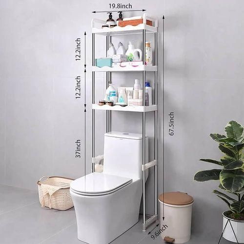 Étagère Toilette 4 Niveaux – Rangement Salle de Bain Gain de Place