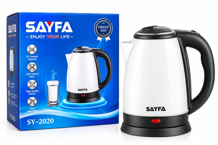 Bouilloire électrique SAYFA inox 2 L – 2 000 W