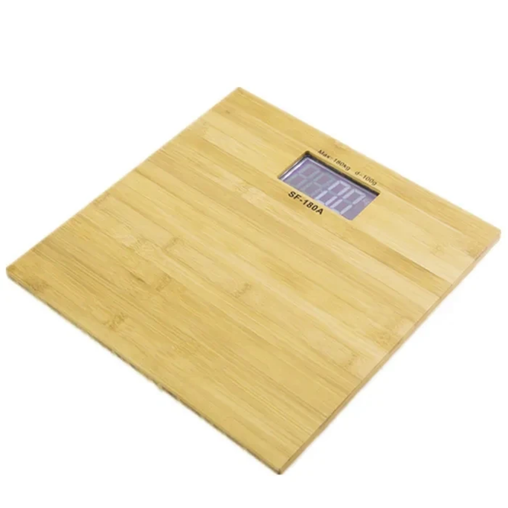 Balance Électronique en Bambou – Pèse-Personne Digital Design Naturel avec Écran LCD