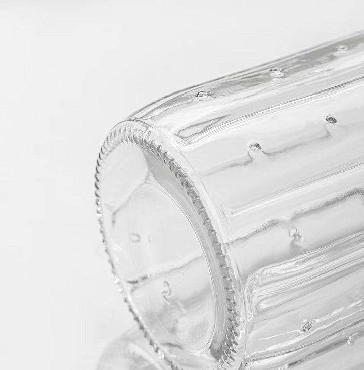 Bocaux en Verre Rainuré avec Couvercle Hermétique Vert – Élégance et Rangement Parfait