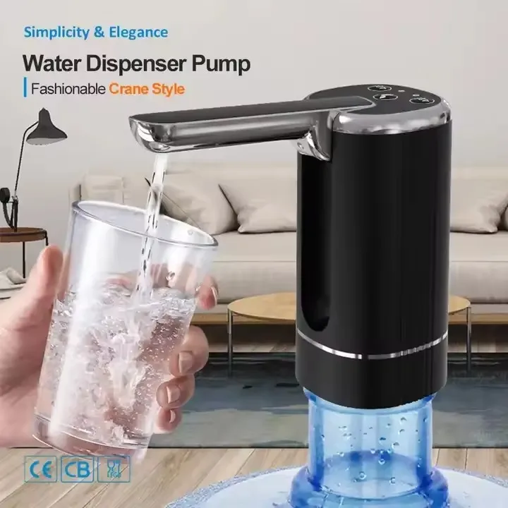 Distributeur Automatique d’Eau Rechargeable USB avec LED – Pompe Électrique Universelle pour Bonbonne