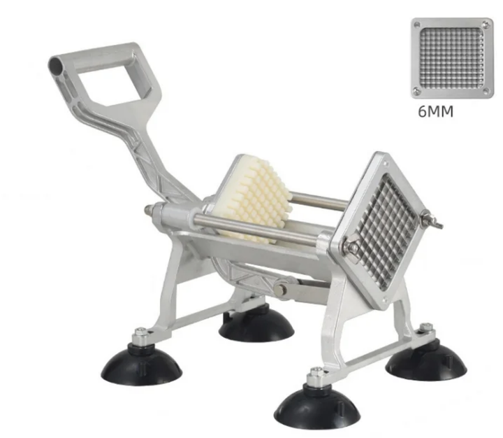 Coupe-Frites Professionnel en Acier – 3 Lames (13 mm, 9 mm, 6 mm) – Antidérapant & Ultra Résistant