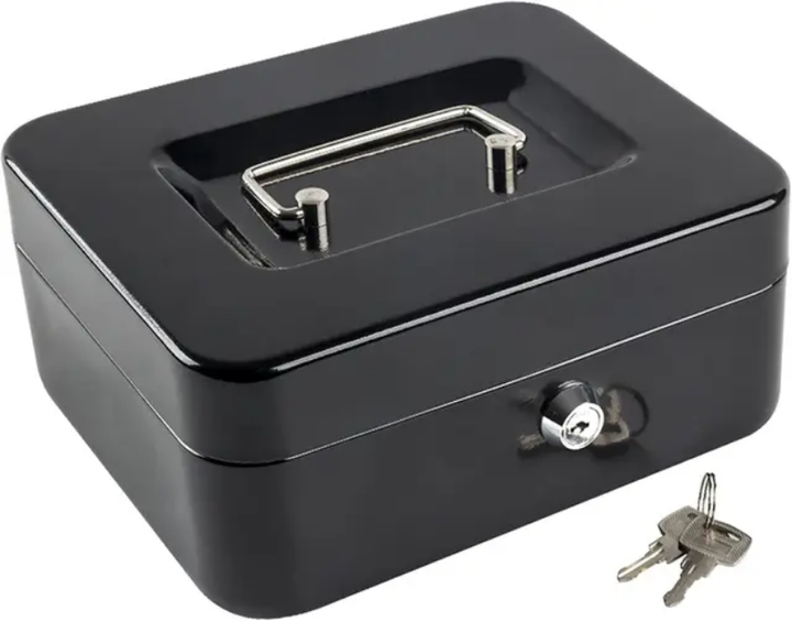 Coffret de Sécurité à Clé – Caisse de Rangement Métallique 200x160x90mm