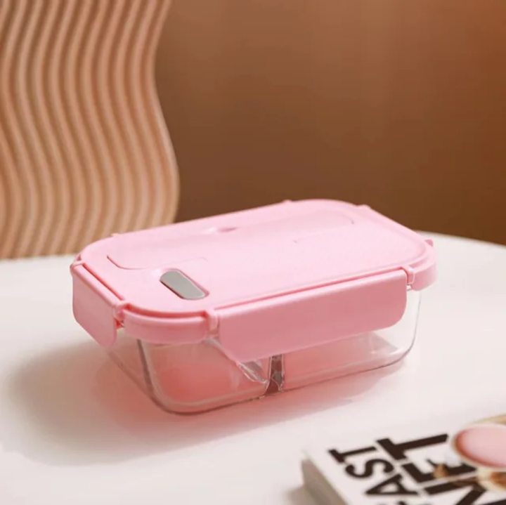Bol Repas 2 Compartiments en Verre – Boîte Hermétique Anti-Fuite | La Boutique Secrète