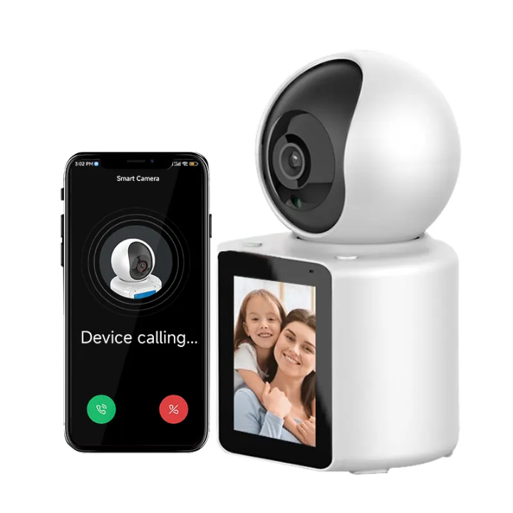 Caméra de Surveillance Intelligente WiFi 1080P – Appels Vidéo & Voix, Contrôle Pan-Tilt, Vision Nocturne