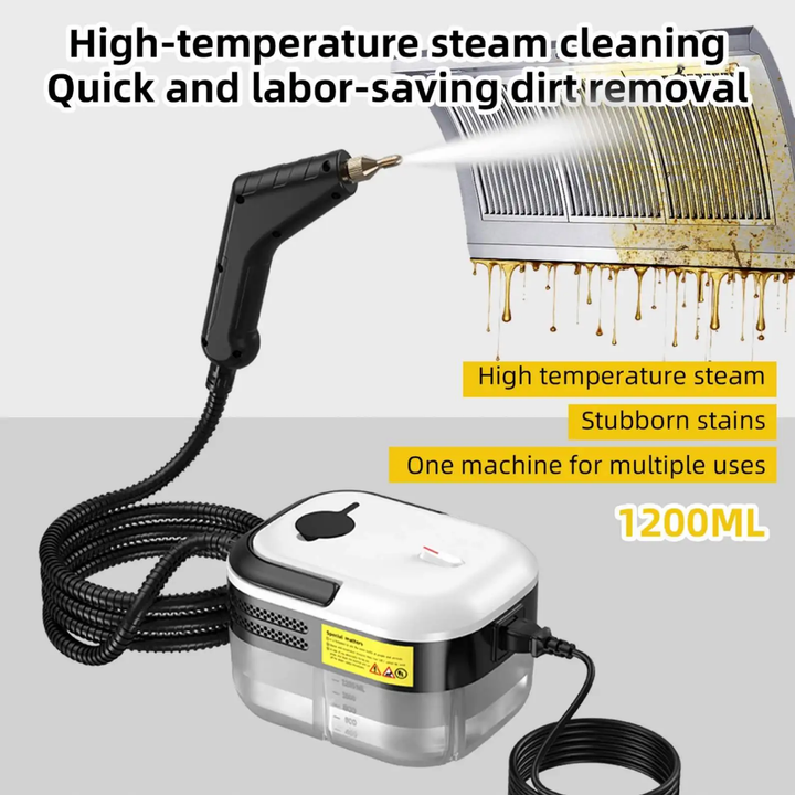 Nettoyeur Vapeur Haute Température 1200ml — Multi-Surfaces, Voiture, Cuisine, Climatiseur