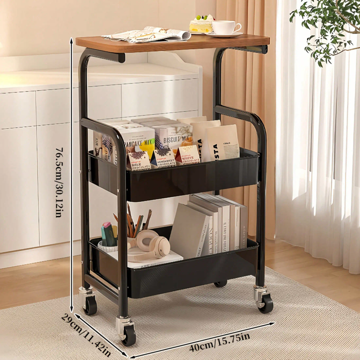 Desserte Cuisine Mobile 3 Niveaux avec Roulettes - Rangement Pratique Dakar
