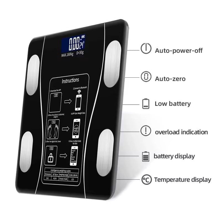 Pèse-personne connecté Bluetooth – Balance intelligente avec application mobile