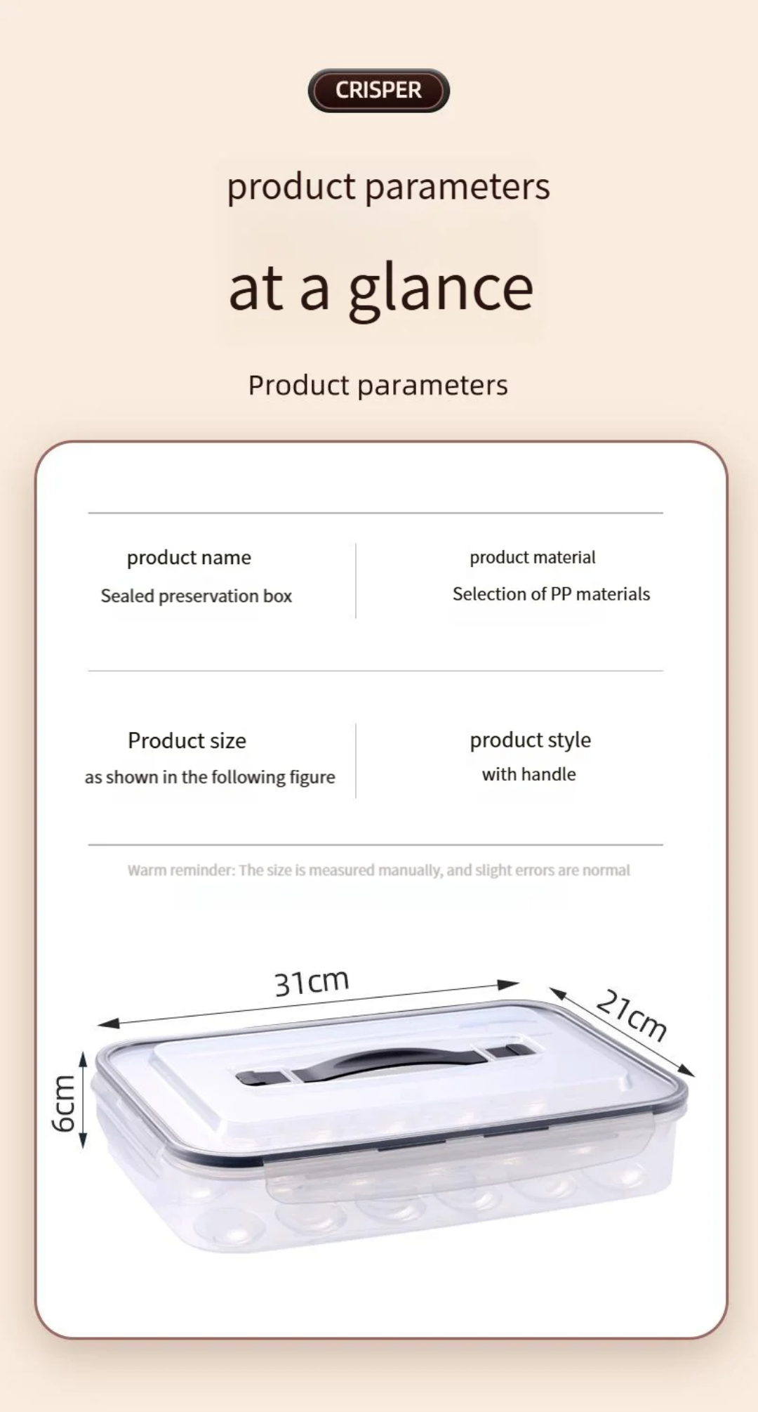 Boîte de conservation œufs hermétique avec poignée – Rangement frigo pratique et sécurisé
