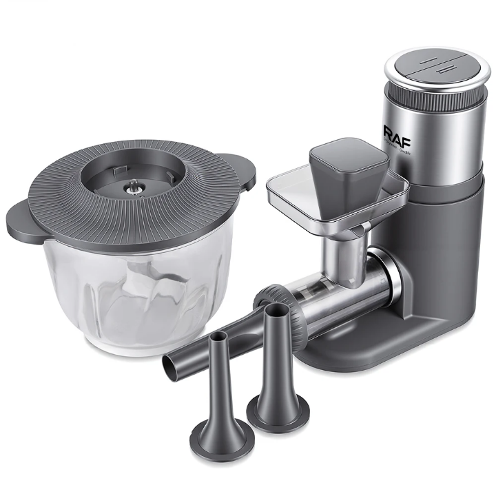 Hachoir Électrique Multifonction RAF – Bol 3L + Accessoires Saucisses