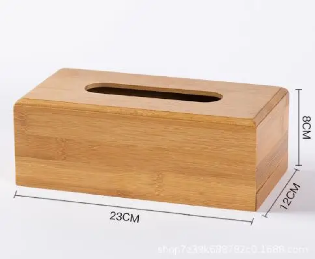Boîte à Mouchoirs en Bois – Design Naturel & Élégant (23×12×8 cm)