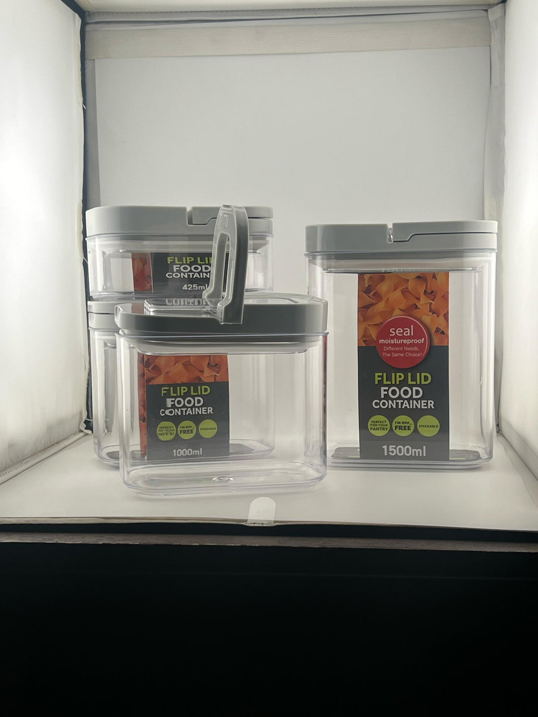 Lot de boîtes hermétiques Flip Lid - Conservation optimale des aliments