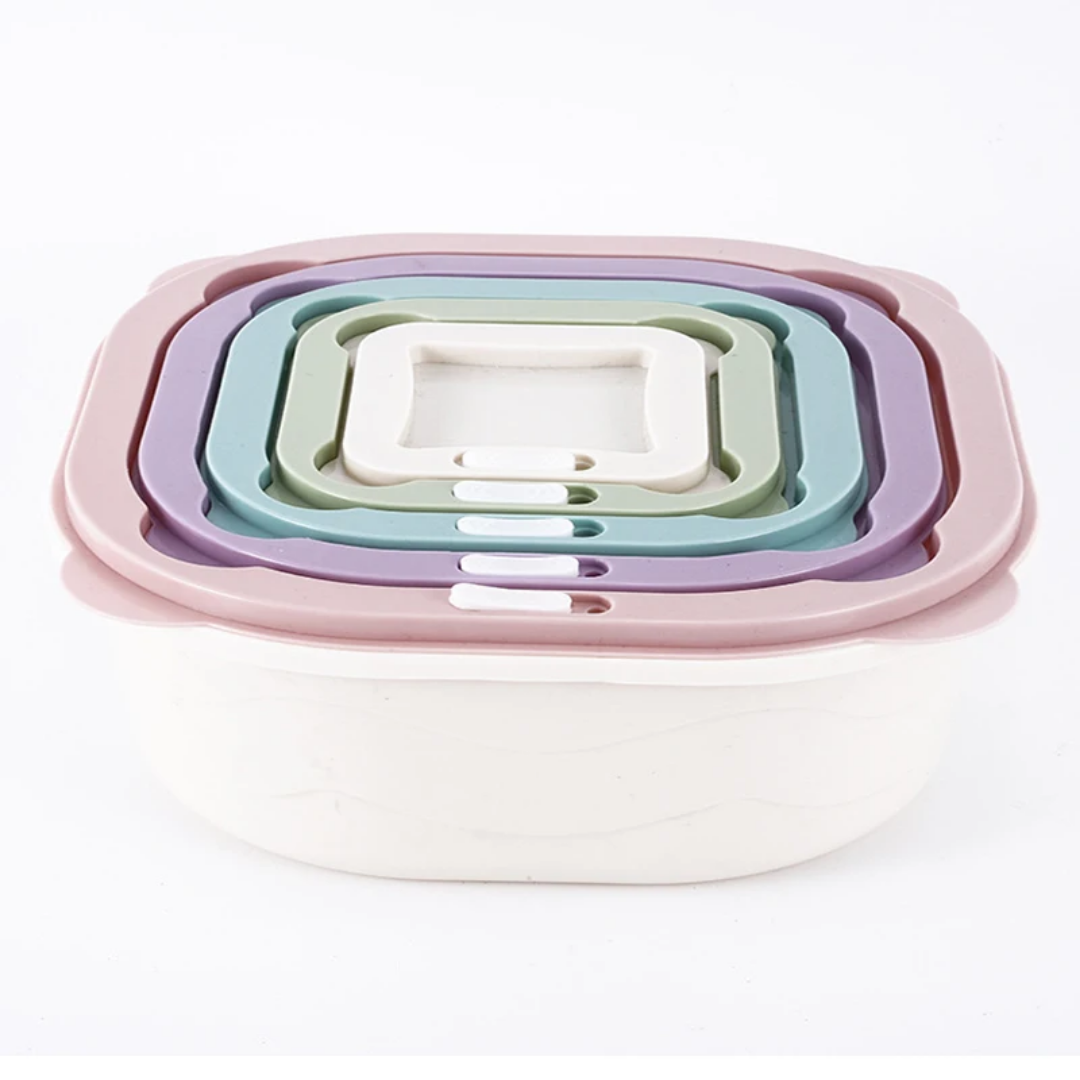 Set de 5 Bols en plastique – Rangement Facile et Polyvalent - La boutique secrète