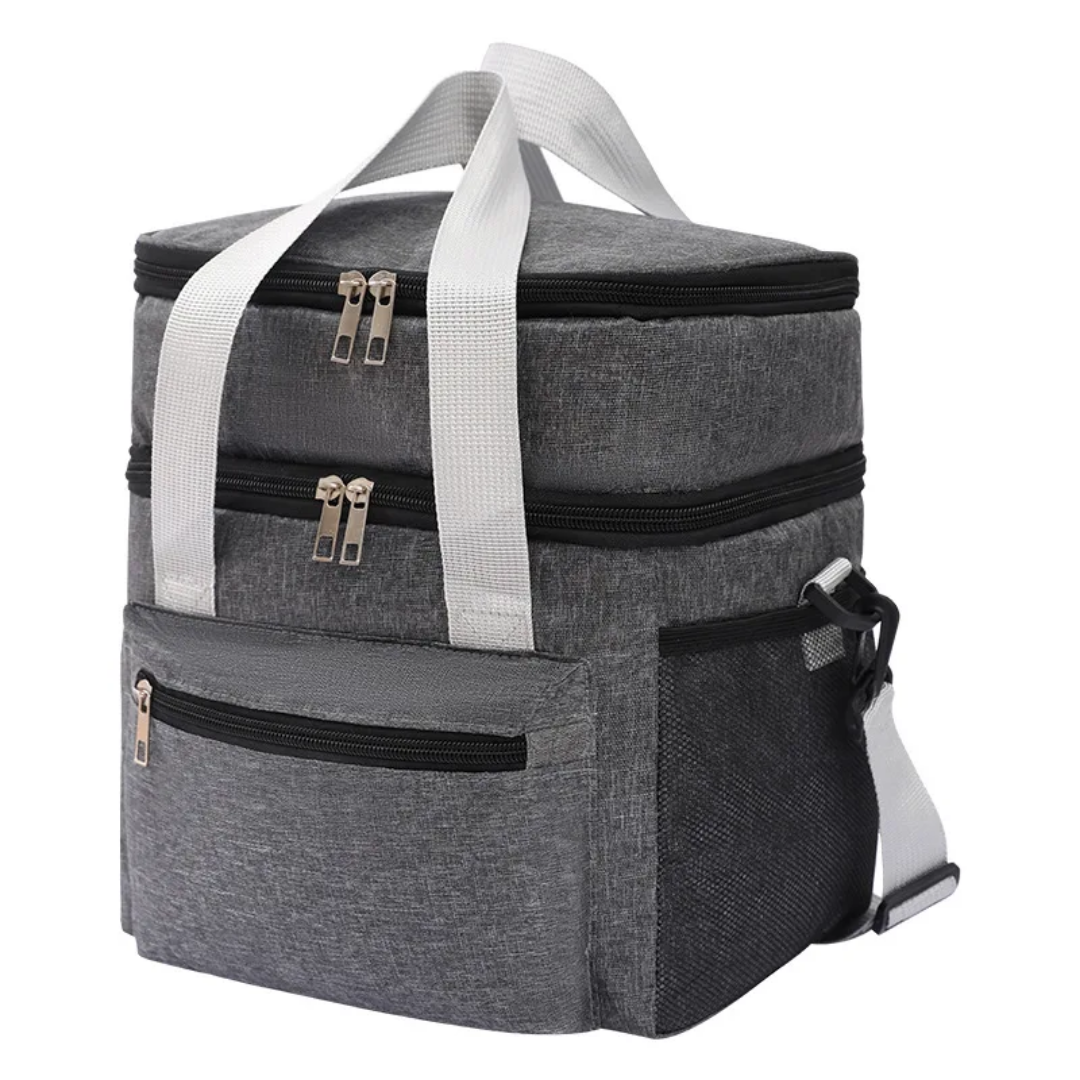 Sac Isotherme Double Compartiment Grande Capacité – Transport Facile pour Repas & Boissons