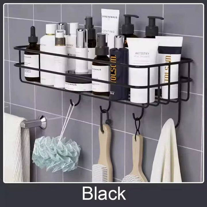 Étagère Murale Salle de Bain avec Crochets – Rangement Anti-Rouille 27,5 cm | La Boutique Secrète