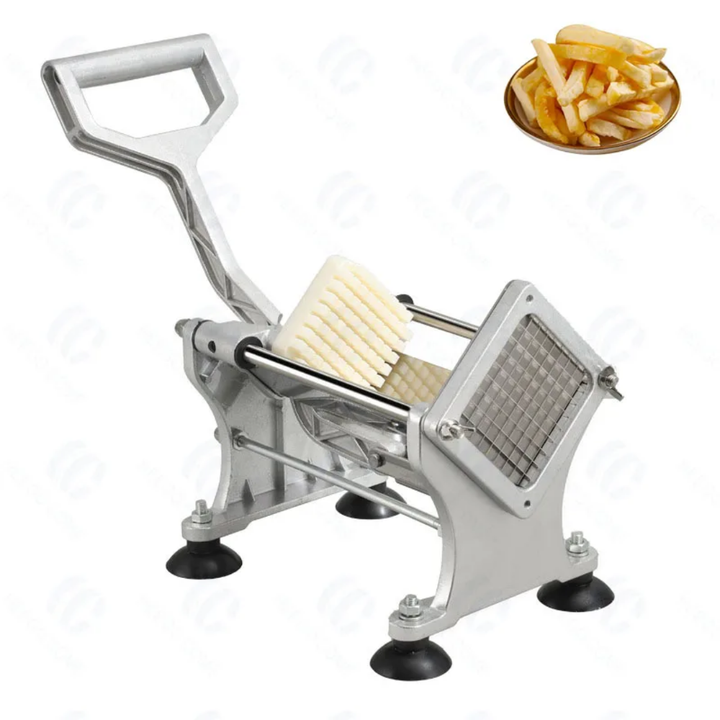 Coupe-Frites Professionnel en Acier – 3 Lames (13 mm, 9 mm, 6 mm) – Antidérapant & Ultra Résistant