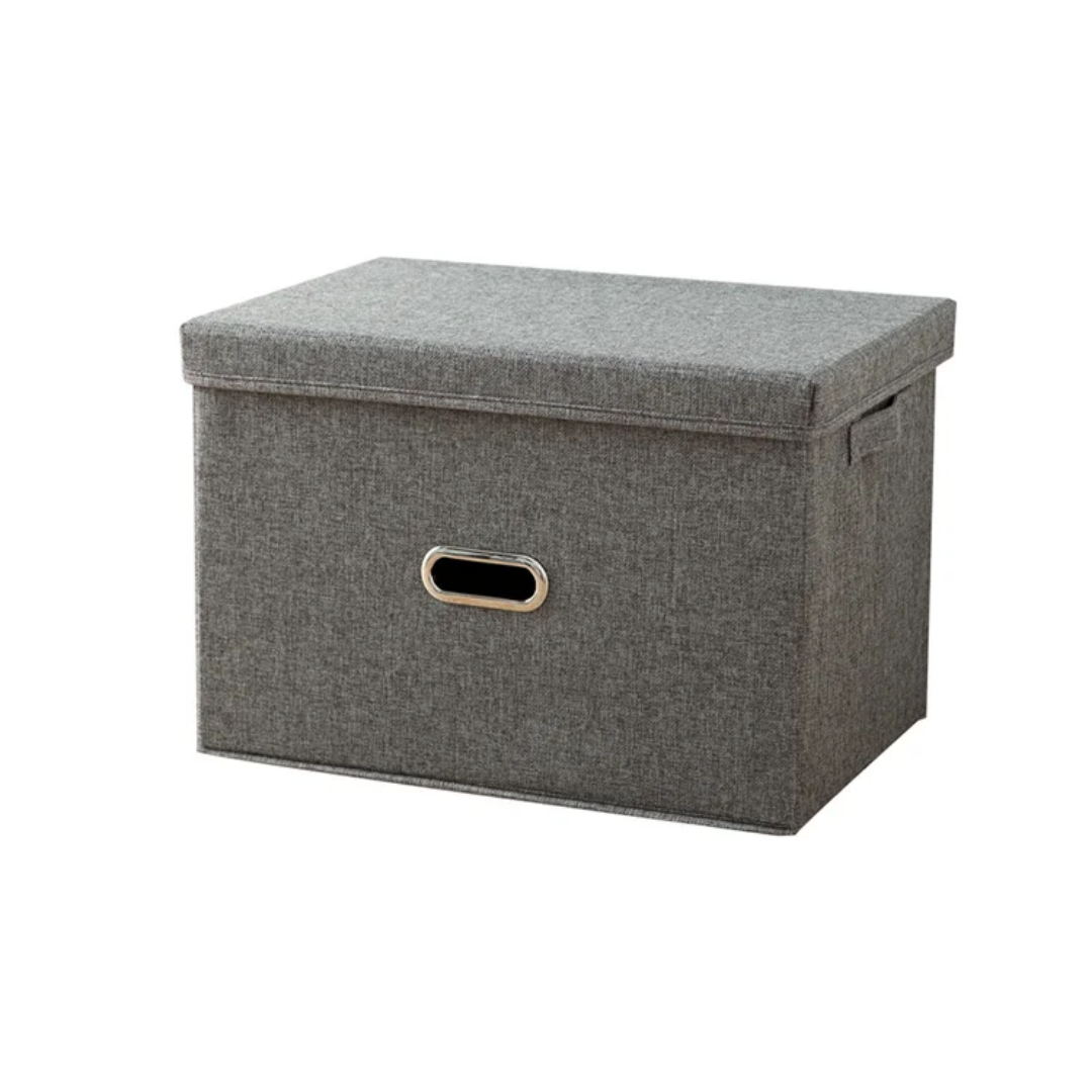 Boîtes de Rangement en Tissu avec Couvercle – Grande Capacité