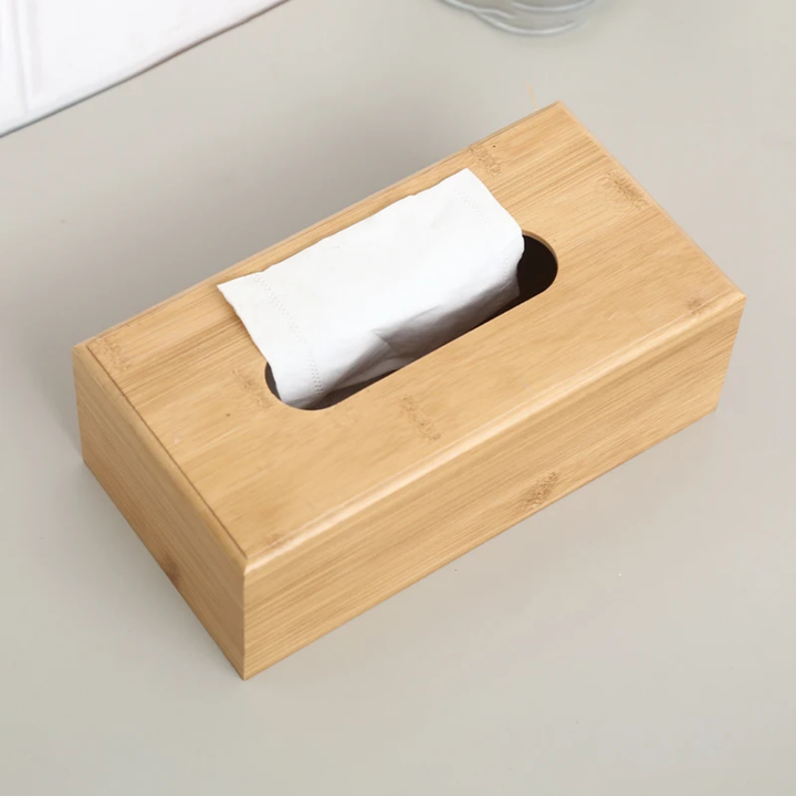 Boîte à Mouchoirs en Bois – Design Naturel & Élégant (23×12×8 cm)