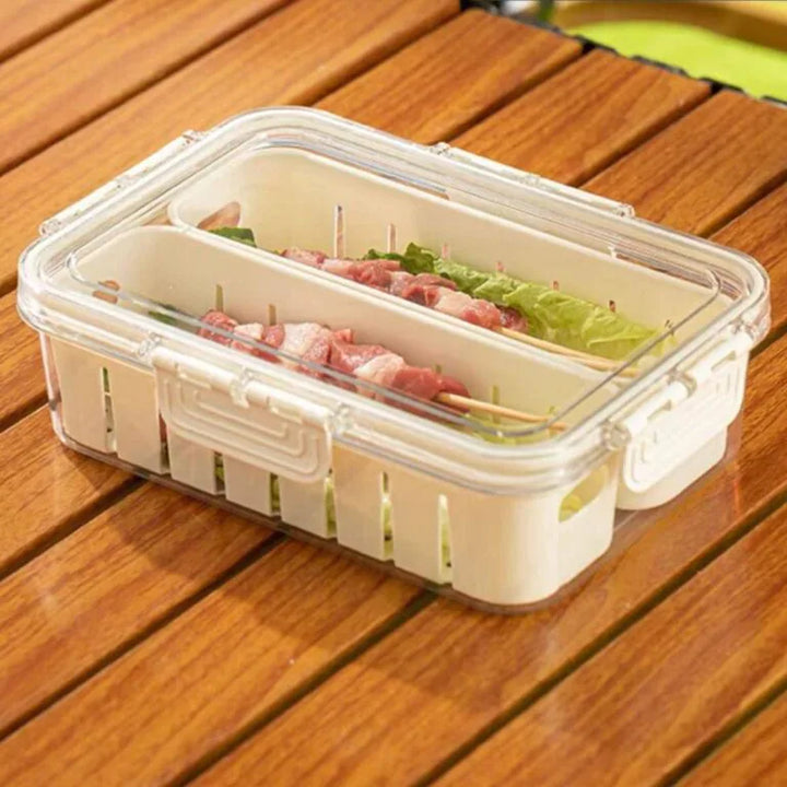 Boîte Repas Nomade 2 Compartiments – Hermétique &amp; Anti-Fuite | HOLONG HL-2367