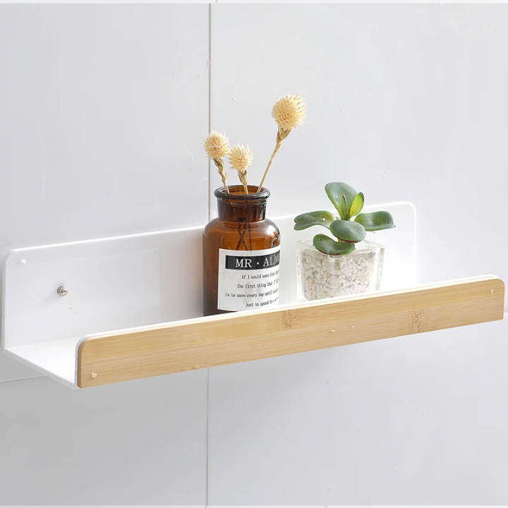 Étagère Murale de Salle de Bain – Design Bois & Métal, Vendue à l’unité