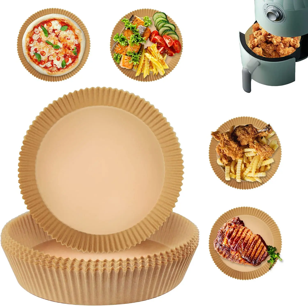 Papier Cuisson Air Fryer, Papier pour Friteuse à air 100 pièces