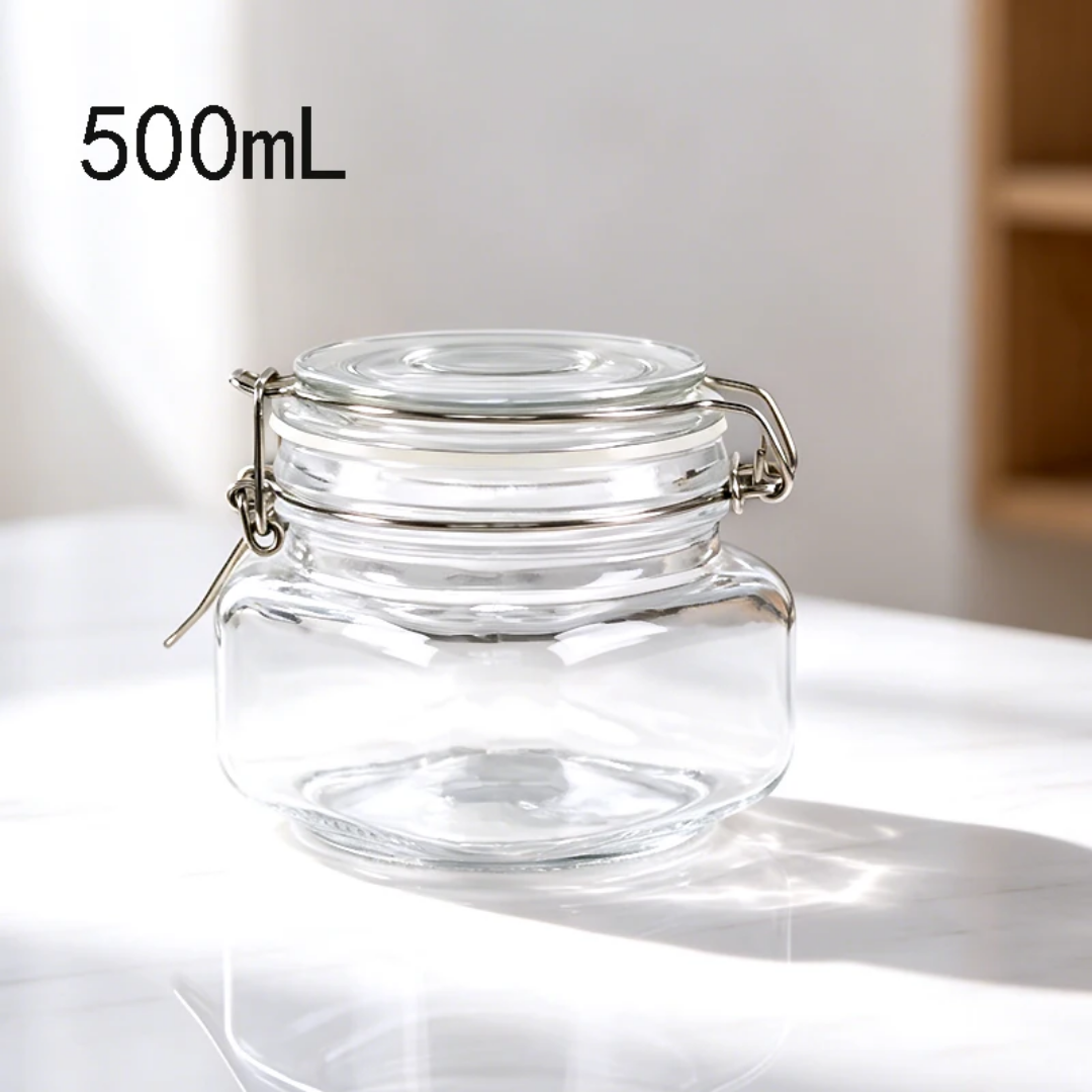 Lot de 3 Bocaux en Verre Hermétiques avec Clip Inox – Conservation Cuisine &amp; Rangement Alimentaire