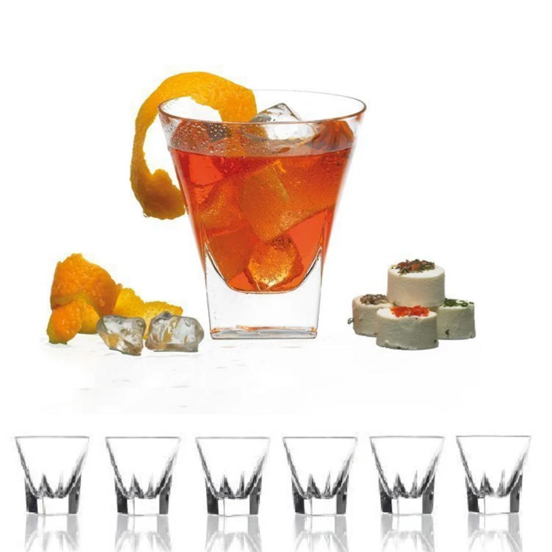 Set de 6 Verres à Whisky et Cocktails – Design Évasé Élégant & Résistant