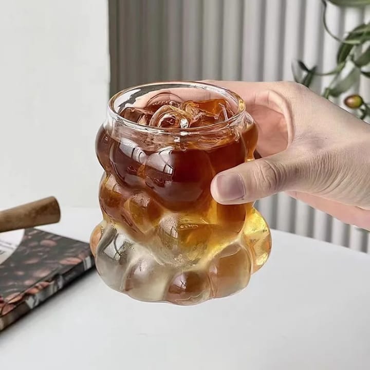 Verre Bulle avec Couvercle Bambou & Paille Réutilisable – Style Moderne et Écologique