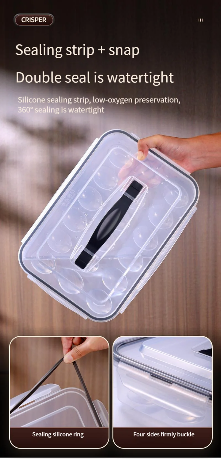 Boîte de conservation œufs hermétique avec poignée – Rangement frigo pratique et sécurisé
