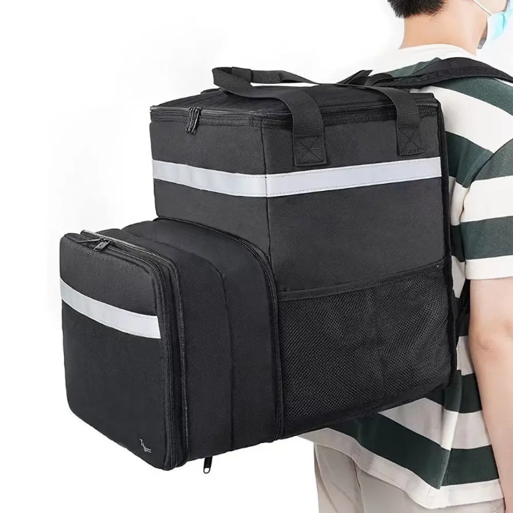 Sac de Livraison Isotherme avec Poche Extensible – Grande Capacité 41x35x26 cm
