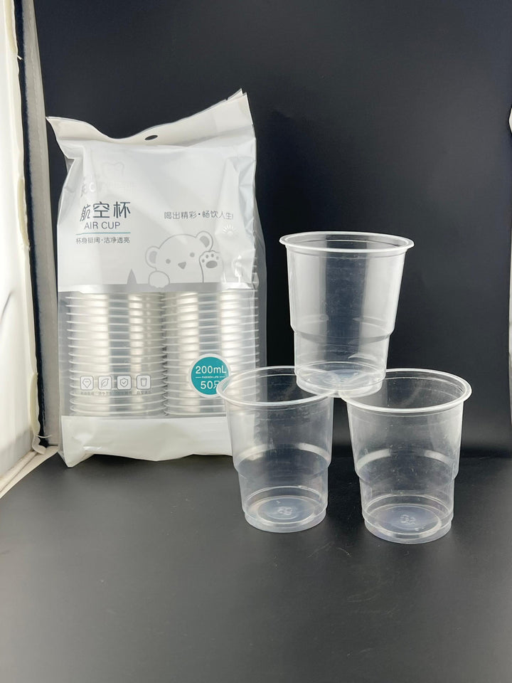 Gobelets Plastiques Jetables 200 ml – Pack de 50 Pièces (Transparents)