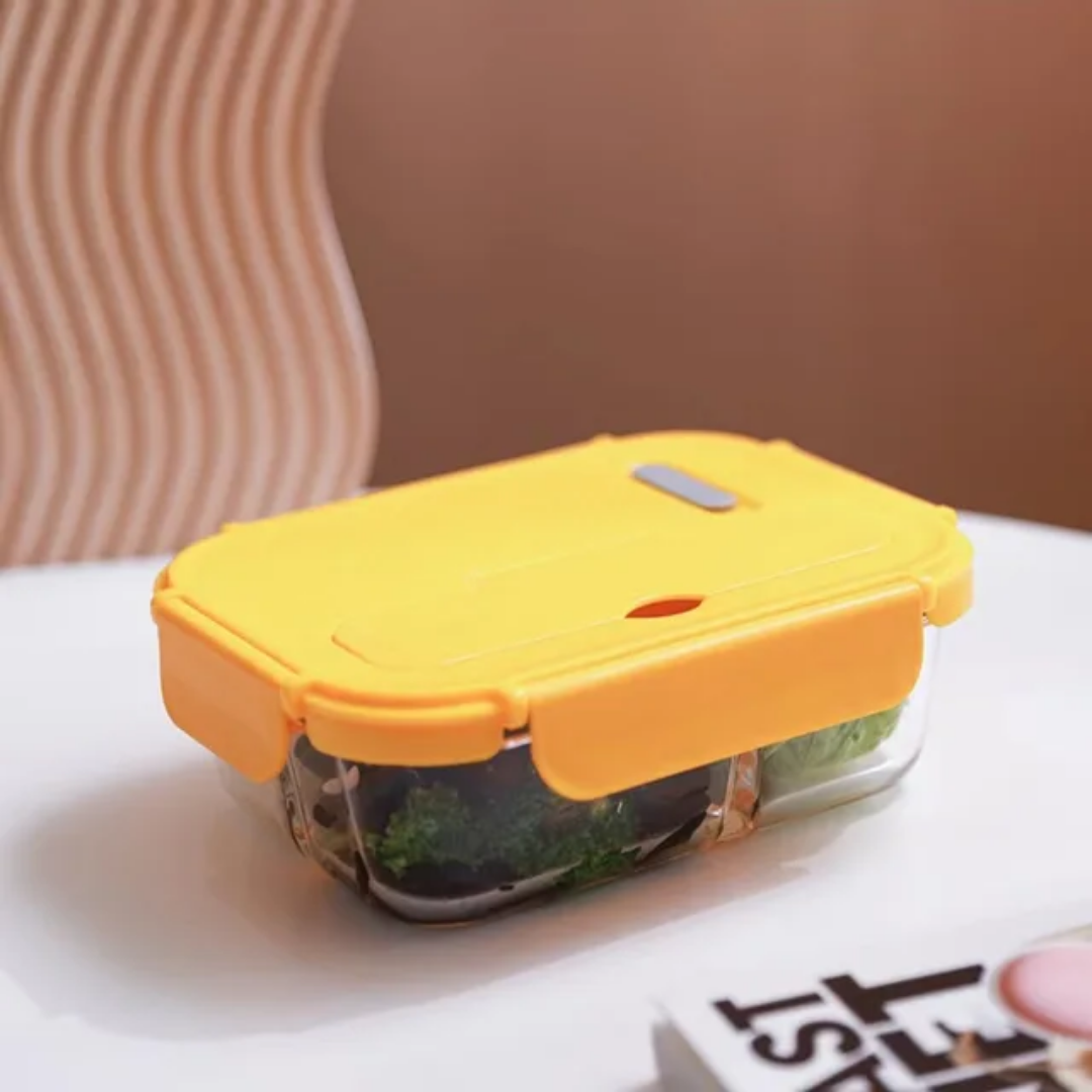 Bol Repas 2 Compartiments en Verre – Boîte Hermétique Anti-Fuite | La Boutique Secrète