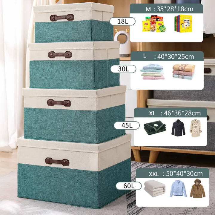 Boîte de Rangement Pliable avec Couvercle – Organiseur Maison & Chambre