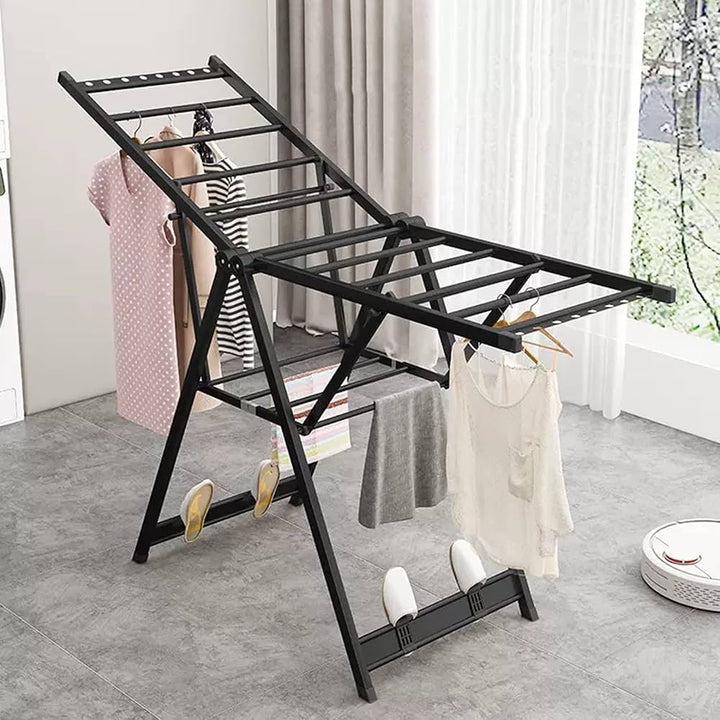 Séchoir à Linge Pliable sur Roulettes – Grande Capacité Multifonction | La Boutique Secrète
